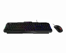 Kit Teclado Y Mouse Gaming Msi Forge Gk100 Combo, Alambrico, Usb, 1.5m, Espanol, Negro